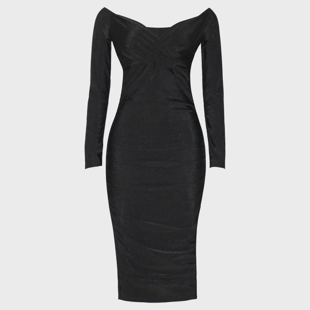 Z6805 Женское сексуальное платье на одно плечо с плиссировкой и длинным рукавом, обернутое вокруг бедер, для осени и зимы