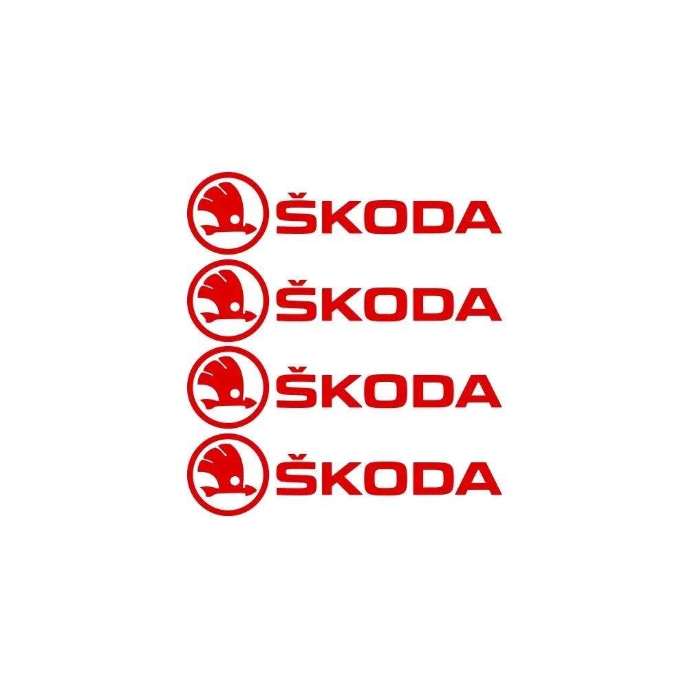 HLLQ9 Car Accessories PVC Emblem Car Body Side Door Wheel Rims Stickers For Skoda Yeti Fabia Octavia 3 2 a5 a7 Kodiaq Karoq MK2 Rapid
