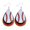 Baseball Leather Earrings, Football Football Basketball Leather Earrings