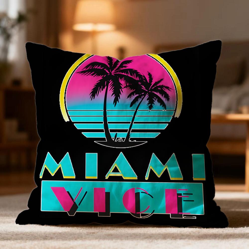 Hot MMiami Viceer Cushion Cover Soft Washable Pillow Case Multi-Scene for Couch Bed Travel Office Use
