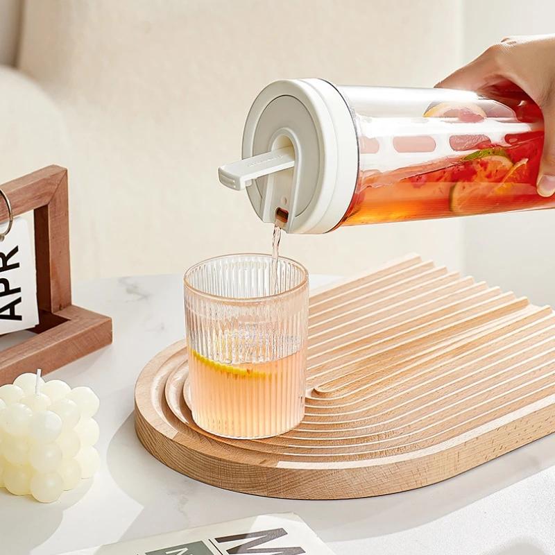 1 л ручная кофеварка холодного заваривания с ручкой бутылка для воды большой емкости летняя портативная посуда для соков, чая, фруктов, кофеварка