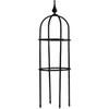 Tower Obelisk Garden Trellis, Durable Metal with Plastic Coating U-Shaped Plant Flower Support Stand Morning Glory Ivy Roses Clematis, Black