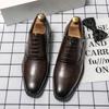 Мода Мода Новые Остроносые Черные Коричневые Оксфорды На Шнуровке Для Мужчин Роскошный Дизайнерский Формальный Свадебный Выпускной Вечер Платье Для Возвращения Домой Обувь