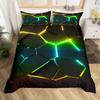 Шестиугольное Геометрическое Пододеяльник Темно-синий Чехол на Одеяло Акварельный Сотовый Абстрактный Тай-дай Комплект Постельного Белья Микрофибра Чехол на Одеяло