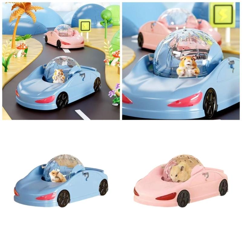 Hamster Race Car Toy Transparent Running Ball Vehicle for Safe and Fun Home Exercise with Easy Assembly and Cleaning
