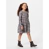 Girls Check Tiered Dress  Long Sleeve 