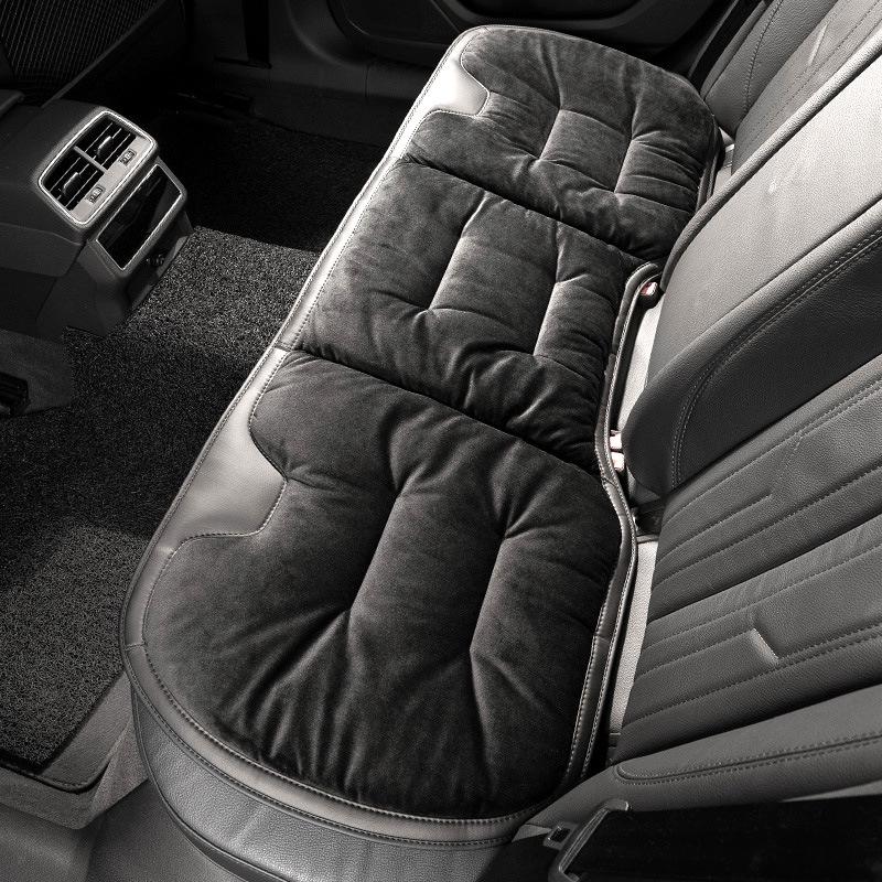 Premium Flannel Plush Winter Car Seat Cushion Set - 3-Piece Rear Set for Mercedes-Benz & BMW