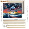Dolphin Jumping DIY Paintings By Numbers Paints Kits Drawing On Canvas Home Wall Art Decor Handpainted Painting For Artwork