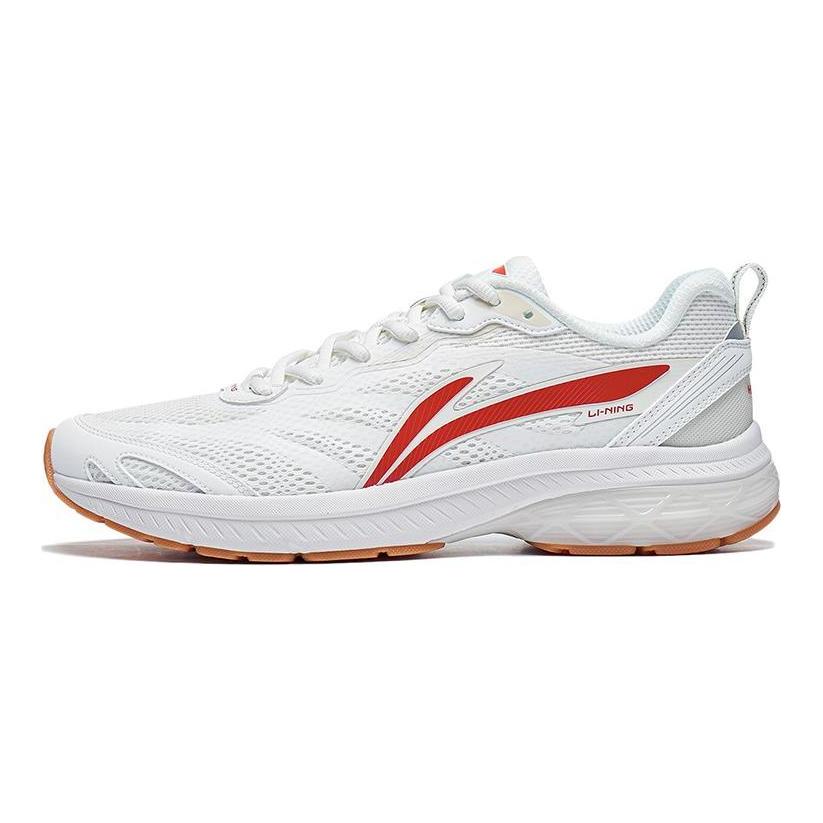 Li Ning Нескользящие Устойчивые к истиранию Низкие Повседневные Беговые Кроссовки Мужские Бело-Красные ARXT011-5