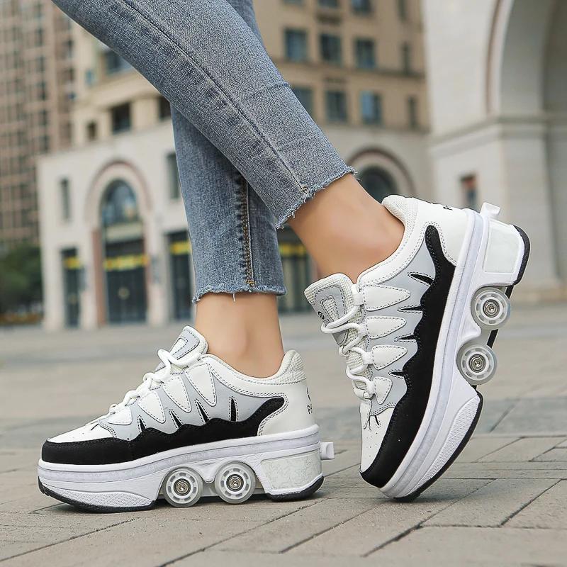 Обувь для паркура с деформацией, Роликовые коньки, Детские и взрослые роликовые коньки унисекс, Уличные городские фитнес FSK роликовые коньки