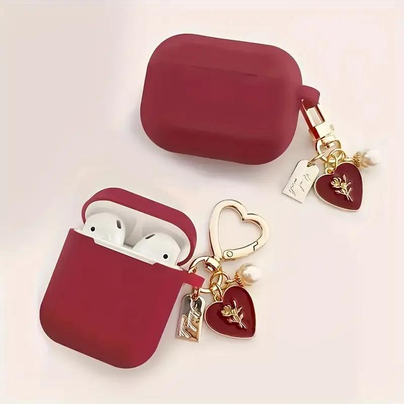 New AirPods1 protective case Pro1 Apple third-generation earphone case Wireless Bluetooth earphone case Big red silicone case