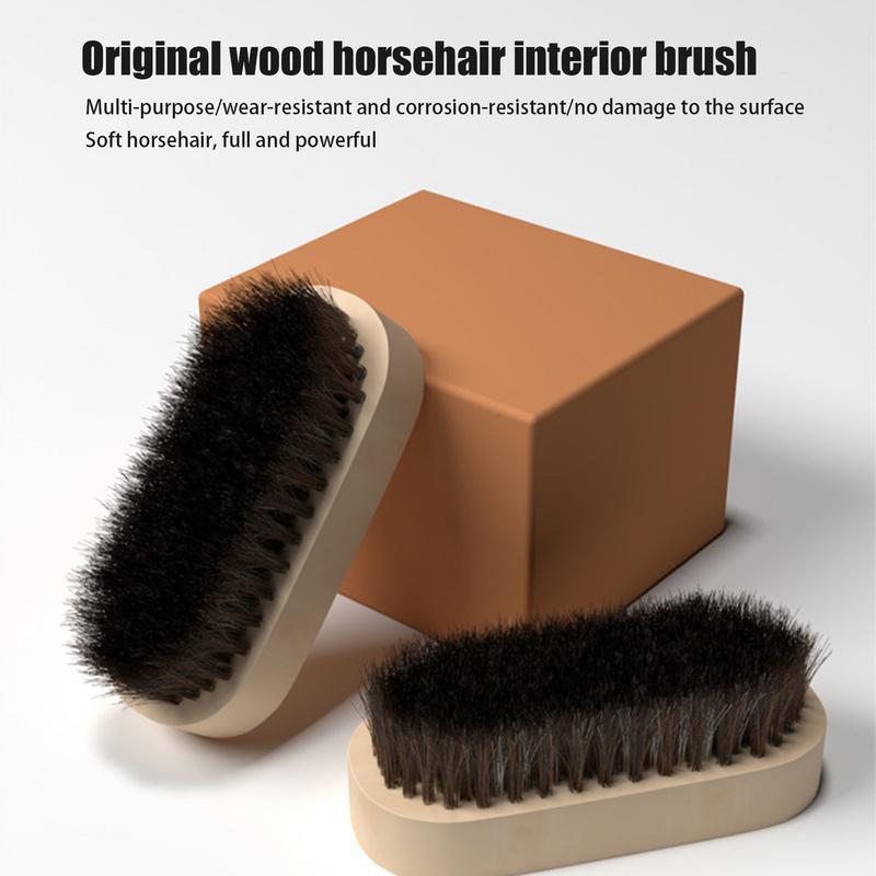 Щетка для чистки автомобильного воздуховода, щетка для чистки автомобильных сидений с деревянной ручкой и мягкой щетиной, щетки для удаления пыли, внутренняя часть тканевого сиденья