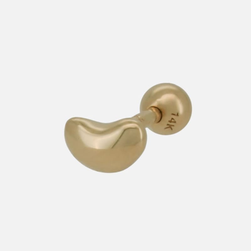 Youngglow 14k пирсинг в форме фасоли