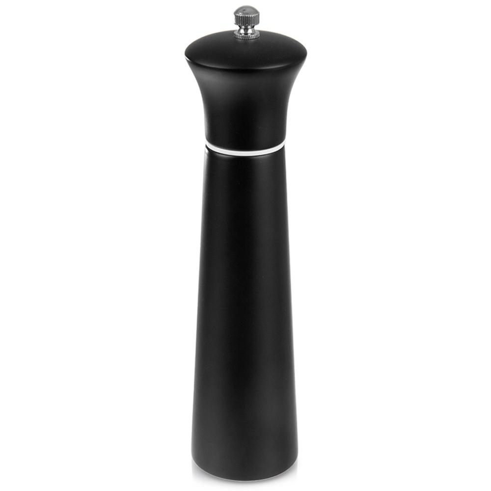 Black wooden pepper and salt mill 21.5 cm