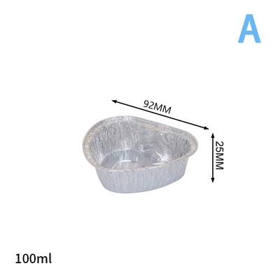 10 шт. формочек для выпечки из алюминиевой фольги в форме сердца с крышкой для кексов, тартов, пудингов, кексов, кондитерских изделий, противень для выпечки