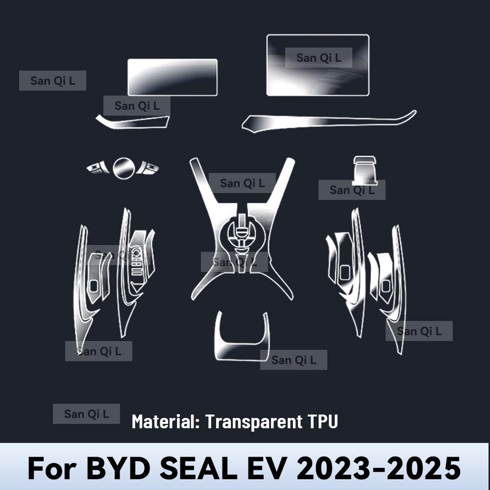 Interior TPU for BYD SEAL EV 2024 2025 Protective Film Cover Anti-Scratch Gearbox Panel Navigation Screen Automotive