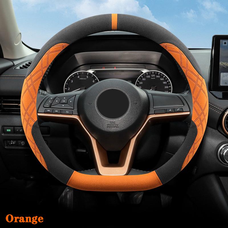Для Nissan Ariya Rogue Qashqai X-Trail MAXIMA Leaf Versa замшевый чехол на руль автомобиля противоскользящий износостойкий аксессуары для украшения интерьера