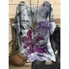 Women Casual 3d Printed T-shirt Vintage Floral Loose Short Sleeve Tee Plus Size Spring Summer Tops