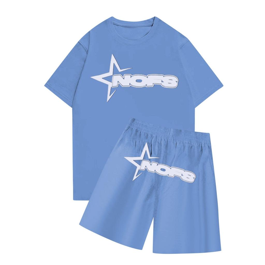 Children's Casual Jogging Set Paired With Short Sleeved Shorts Two-piece Set