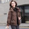 Элегантная женская зимняя свободная короткая пуховая куртка
