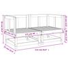 Garden Corner Sofa Set 2 Pieces Grey Solid Pine Wood