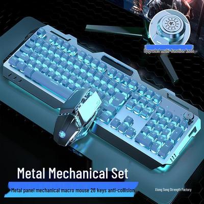 Механический игровой набор GX80: Клавиатура, Мышь и Гарнитура со коричневыми переключателями для Ноутбука, Проводные, для Киберспорта