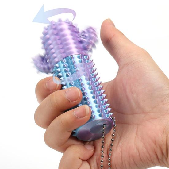 Stress Relief Spiky Cactus Fidget Toy Textured PLA Smiling Cactus Toy Portable Travel Cactus Pain Stimming Tool Sensory Toy