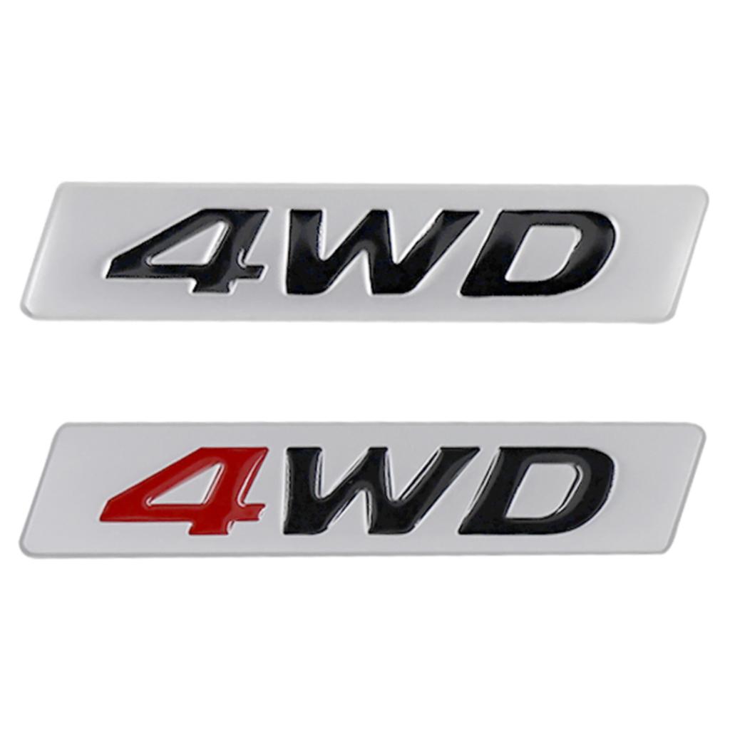 3d Metal 4WD Logo Rear Trunk Tailgate Fender Emblem Badge Sticker Decals for H/yundai IX25 IX35 Tucson