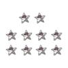 Nail Art Decor,10Pcs/Bag Nail Faux Crystal Three-dimensional Shining Non-falling Glitter Mini White Pink Pointed Base Nail Art Pentagram Manicurist