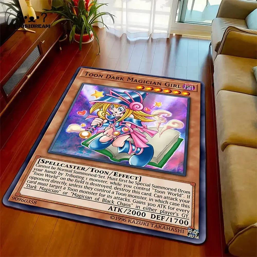 Ковер-коврик с изображением карт Аниме Yu Gi Oh, Мультяшный коврик для пола, Мягкий ковер для гостиной, спальни, комнаты подростка, Рождественский подарок