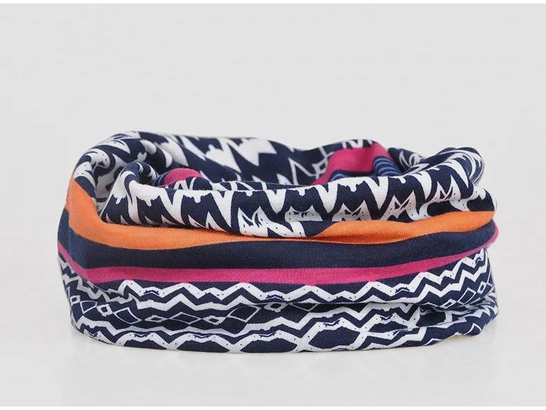 Женская шапка-пуловер двойного назначения в этническом стиле и шарф, а также теплый бархатный платок на голову для весны, осени и зимы