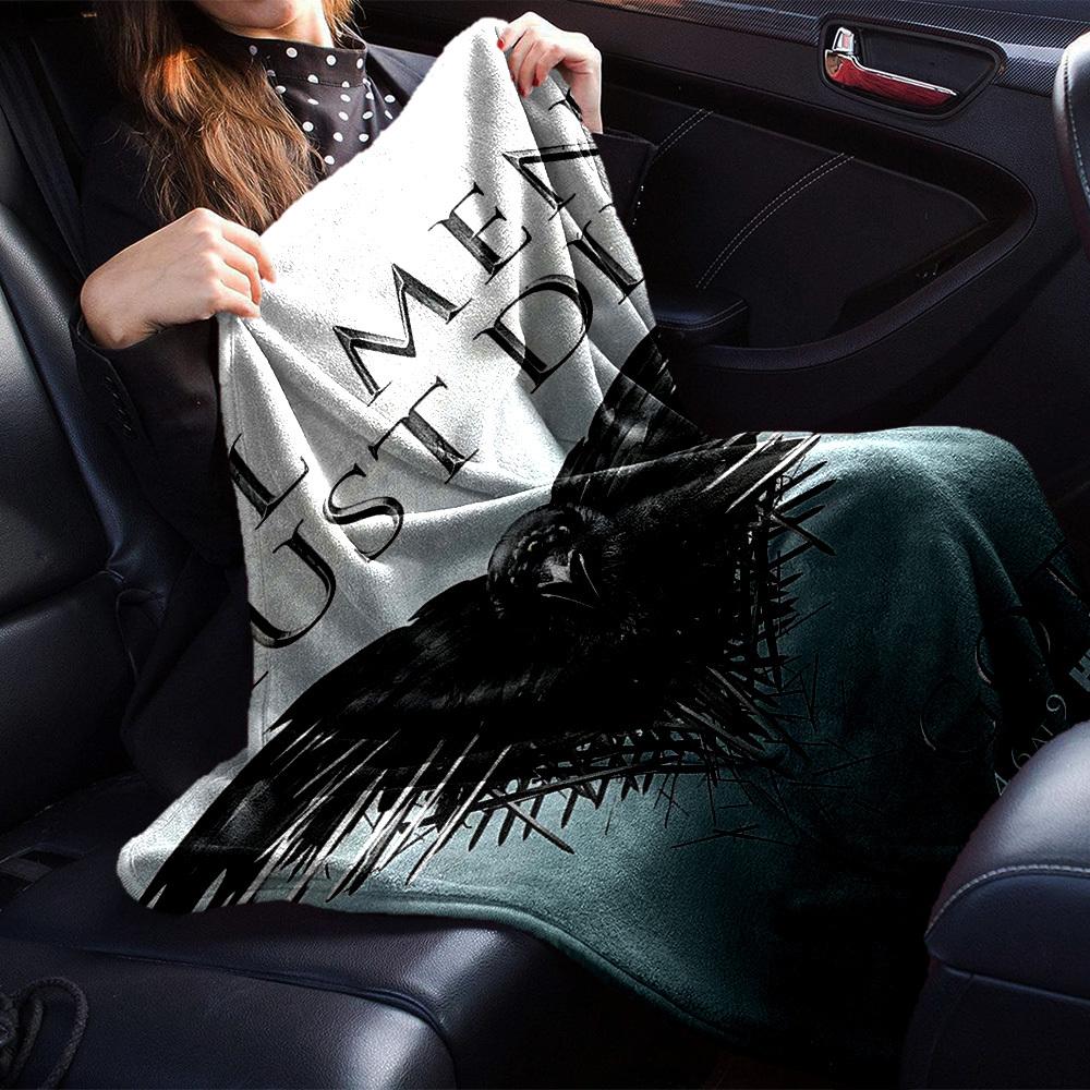 1pc ALL MEN MUST DIE Blanket Lightweight Flannel Throw for Sofa Bed Travel Camping Livingroom Office Couch Chair Digital Printing
