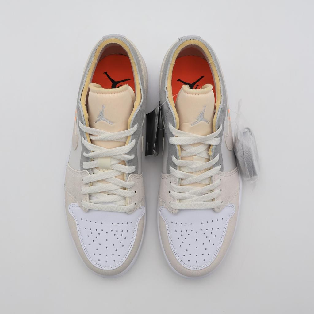 DN1635-100 Nike Air Jordan 1 Low Вывернутые наизнанку Белый Серый Нейтральный Серый Парус (Мужской)