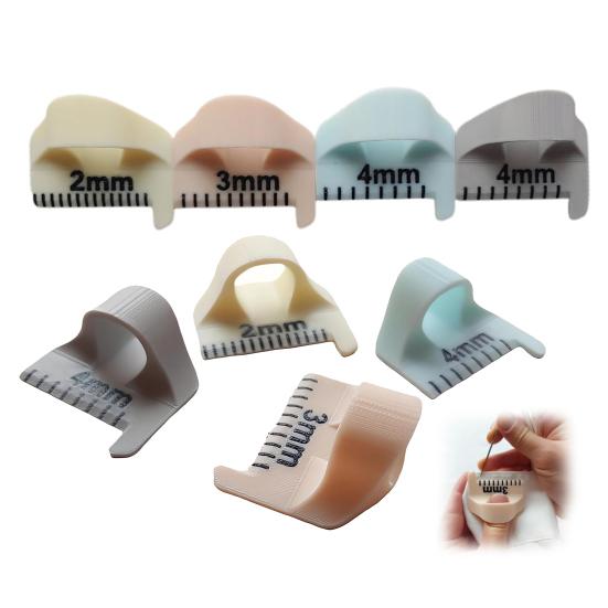 2/3/4MM Sewing Template Finger Ruler DIY Sewing Craft Projects Patchwork 3D Printed Sewing Stencil Tools with Precise Scale Sewing Enthusiasts Gift