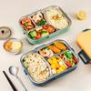 1 комплект контейнера для пищевых продуктов объемом 1100 мл, 3 отделения, ланч-бокс Bento из нержавеющей стали, не содержащий BPA, с