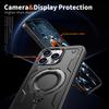 Бронированный чехол для iPhone 16 13 12 14 15 Pro Max Plus Магнитный Magsafe Беспроводная зарядка Вращающееся на 360 градусов кольцо-подставка Противоударный чехол