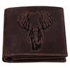 Винтажный коричневый кожаный кошелек Leo с RFID-блокировкой для мужчин