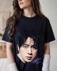 Футболка с автографом JIN Seokjin: Винтажная графическая футболка K-pop, футболка в стиле бутлег