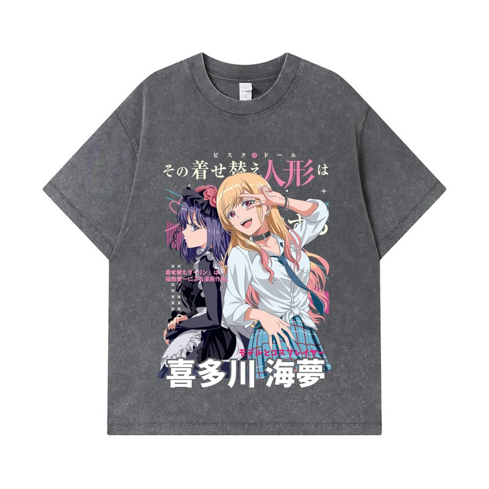 275 GSM Washed T-shirts 100% Cotton My Dress Up Darling V1 Print Unisex Heavy Cotton T Shirt