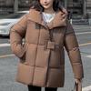 Модные женские зимние теплые парки с капюшоном, свободные куртки больших размеров для женщин с длинным рукавом, толстая теплая верхняя одежда