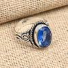 London Blue Topaz Gemstone Handmade 925 Solid Sterling Silver Jewelry Ring For Christmas Gift