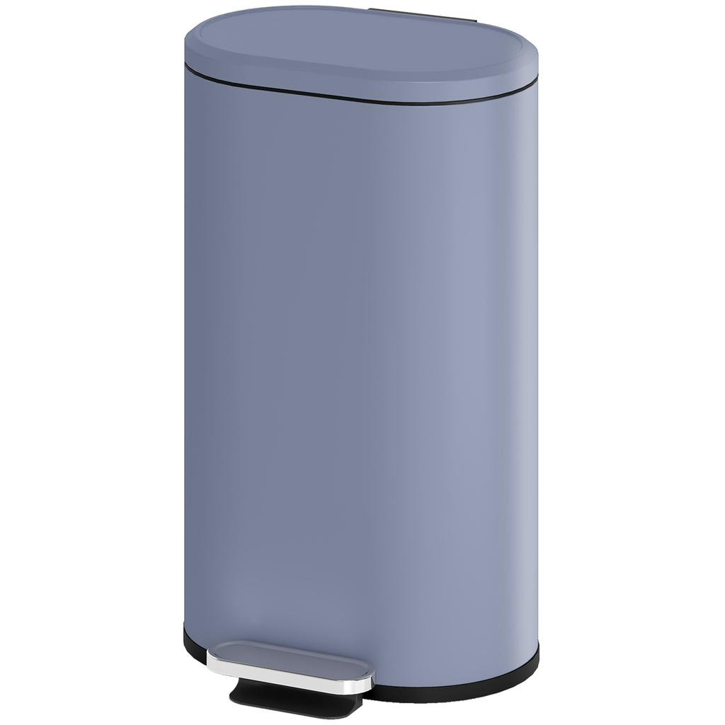 30 L Modern Curved Kitchen Bin - Grey