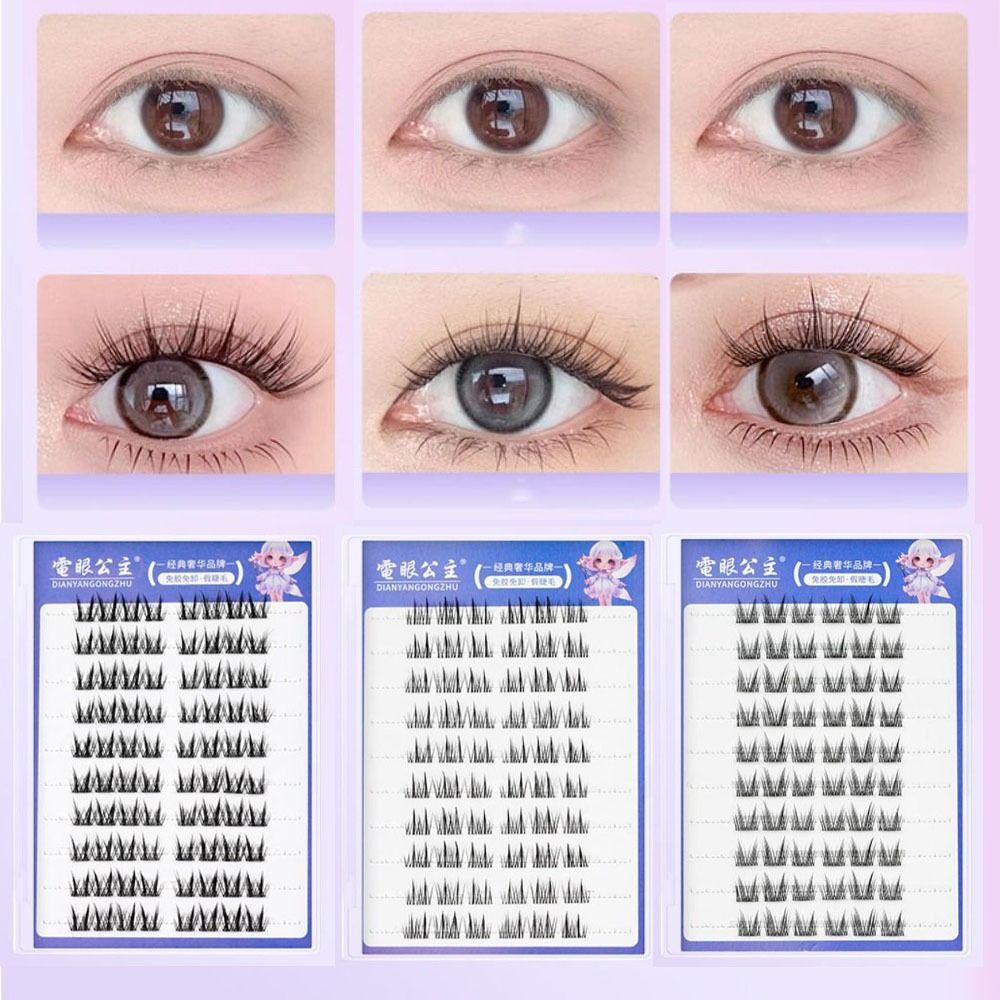 Густые накладные ресницы без клея, долговечные, сегментированные, пучки ресниц для женщин и девочек