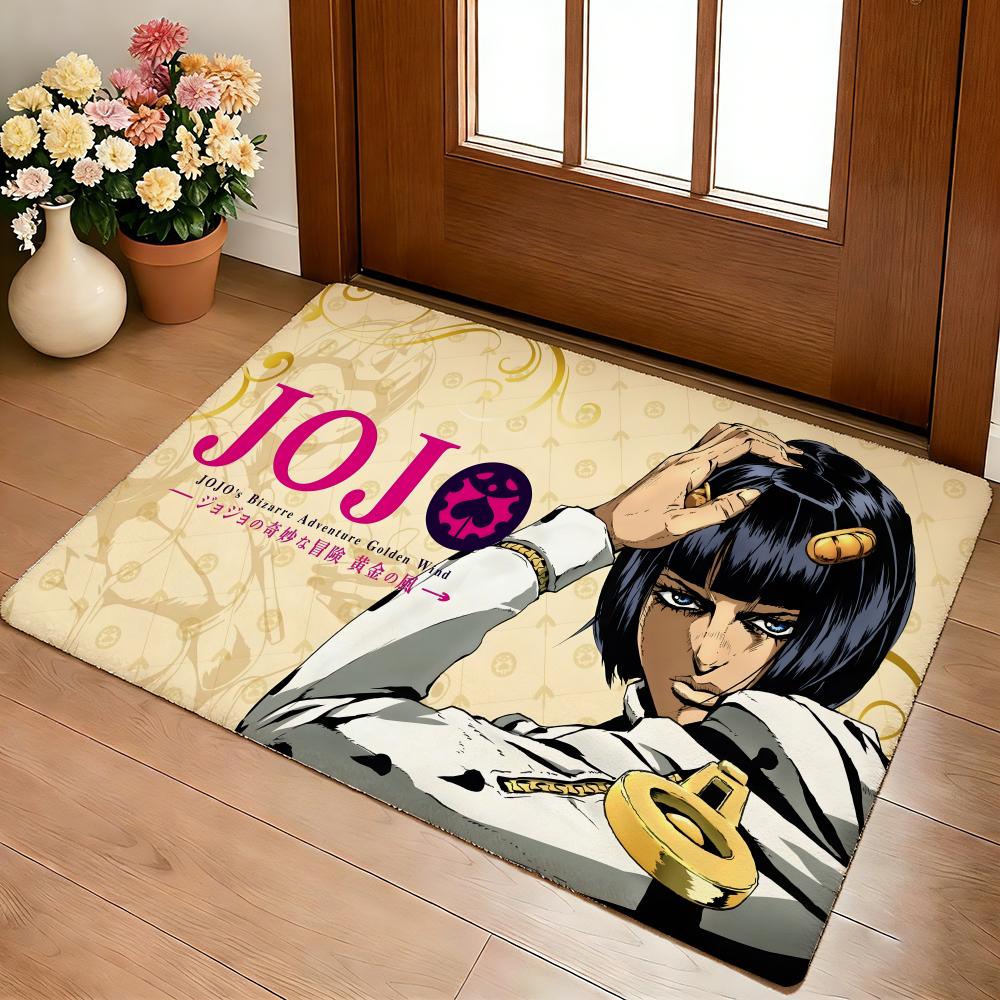 Коврик для пола в стиле аниме JoJo's Bizarre Adventure, уютный, из фланели, мягкий, толстый, нескользящий, для гостиной, спальни, кухни, декоративные коврики