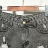 Fashion Sexy Women High Waist Ripped Hole Denim Jeans Shorts Fraying Edges Short Pants