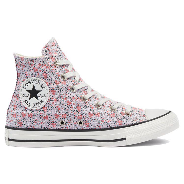 Converse Chuck Taylor All Star Comfortable Versatile High Top Canvas Shoes Women Sneakers Floral-Pink 571890C