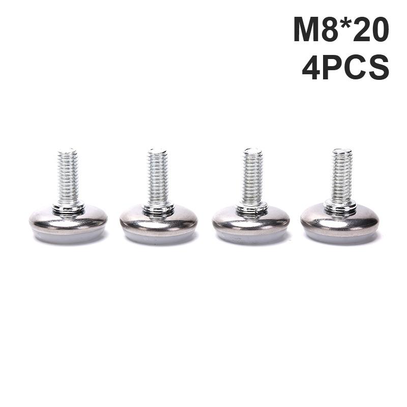 4шт M6 M8 15/20/25 мм Регулируемые стальные ножки для мебели Противоскользящее основание стола