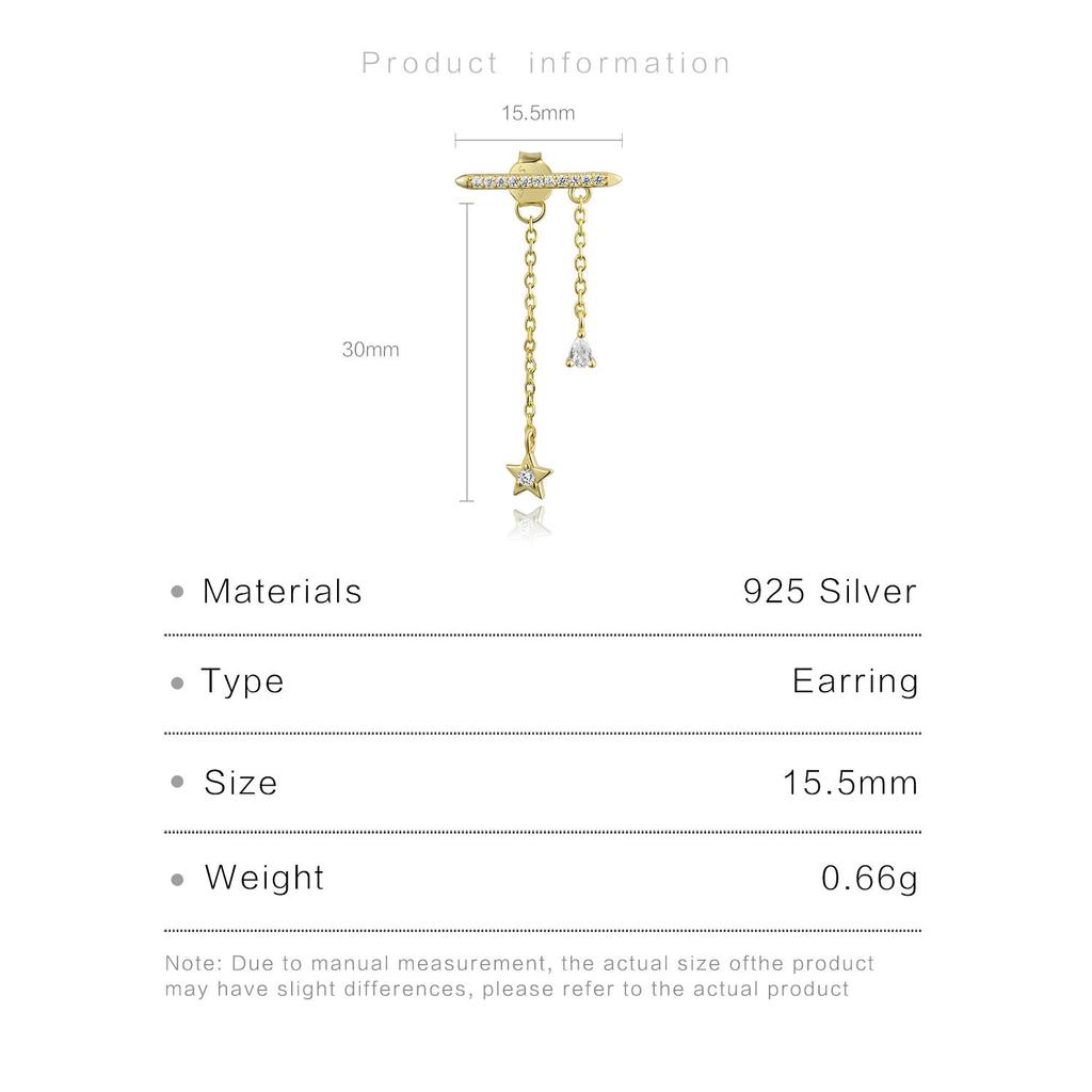 ANDYWEN 100% Стерлингового Серебра 925 пробы, Золотая цепочка ФАНТАЗИЯ, серьги-гвоздики с кристаллами циркона и фианитами, свадебные украшения с кристаллами