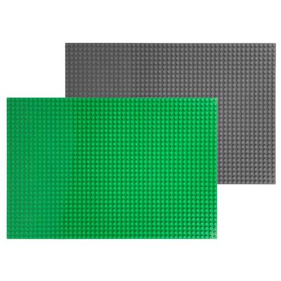 Большая Базовая Пластина, Совместимая с Классическими, 32 x 48 Точек (1 Зеленый + 1 Серый)