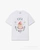 Casablanca Holiday Casablanca Crew Neck Short Sleeve T-Shirt Men's and Women's Printed Cotton Top